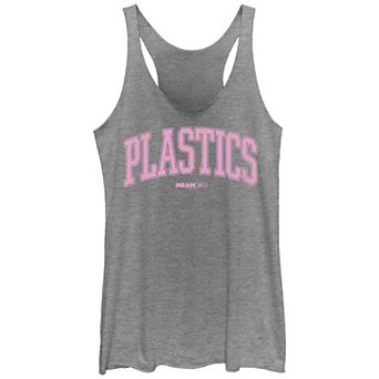 Juniors' Mean Girls Plastics Varsity Style Racerback Tank Top