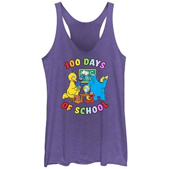Juniors' PBS Kids Sesame Street 100 Days Of School Racerback Tank Top
