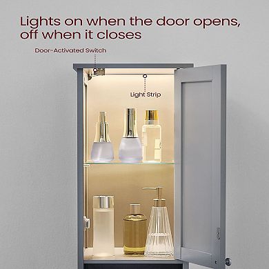 Tall Bathroom Cabinet With Lights