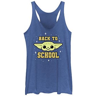 Juniors' Star Wars The Mandalorian Grogu Back To School Racerback Tank Top