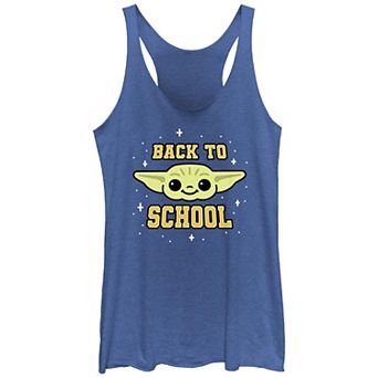 Juniors' Star Wars The Mandalorian Grogu Back To School Racerback Tank Top