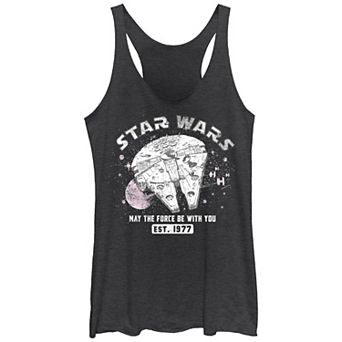 Juniors' Star Wars May The Force Be With You Racerback Tank Top