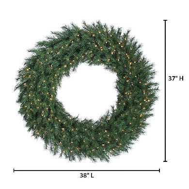 Gerson Grand 48-in. Aspen Spruce Wreath with Warm White LED Lights