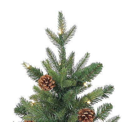 Gerson Charming 4-ft. Potted Natural Cut Georgia Pine Tree in Fiberglass Pot