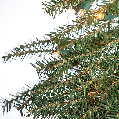 Gerson 3-Piece Pre-Lit Alpine Tree Set with Warm White LED Lights