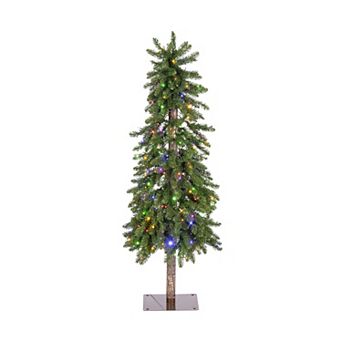 Gerson 5-ft. Pre-Lit Alpine Tree with Dual Color LED Lights