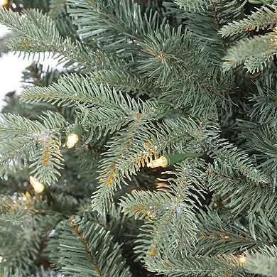 Gerson 6.5-ft. Pre-Lit Warm White LED Natural Cut Blue Spruce Christmas Tree