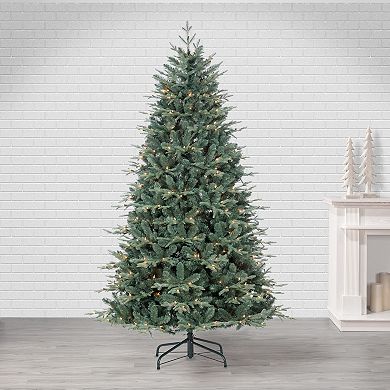 Gerson 6.5-ft. Pre-Lit Warm White LED Natural Cut Blue Spruce Christmas Tree