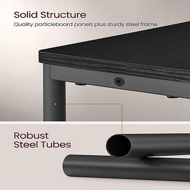 Narrow Side Table With Charging Station, Versatile Storage