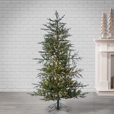 Gerson 5-ft. Pre-Lit Power Pole Connect LED Natural Cut Portland Pine Christmas Tree