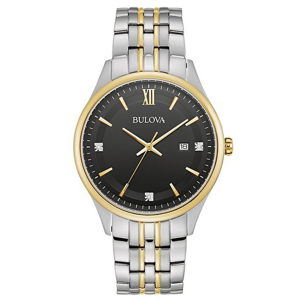 Bulova two tone mens watch best sale