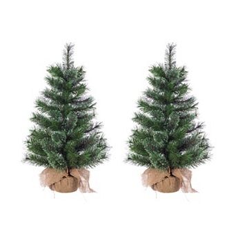 Gerson 2-Pack 30 in Unlit Hard Needle Pine Tree Set