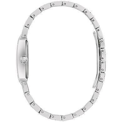 Bulova Women's Classic Stainless Steel Crystal Accent Tank Bracelet Watch