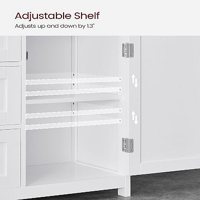 Bathroom Floor Storage Unit With 3 Drawers,adjustable Shelf