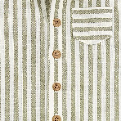 Baby Boy Carter's Striped Short-Sleeve Romper