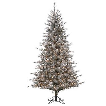Gerson 7.5-ft. Pre-Lit Warm White LED Flocked Scotch Pine Tree