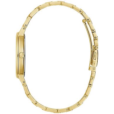 Bulova Women's Gold Tone Stainless Steel Roman Accent Dial Bracelet Watch