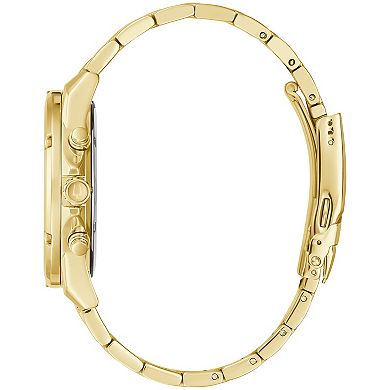 Bulova Men's Classic Gold Tone Stainless Steel Chronograph Diamond Accent Bracelet Watch - 97D126