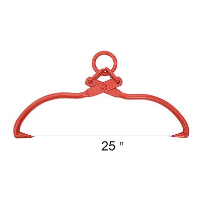 Earth Worth 25-inch Log Grabber Skidding Tongs with Ring