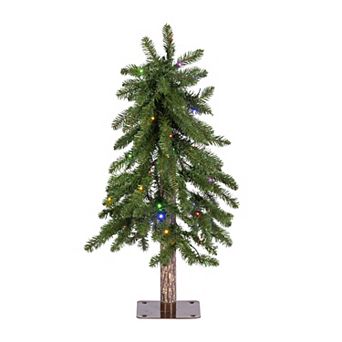 Gerson Delightful 3-ft. Pre-Lit Alpine Tree with Dual Color LED Lights