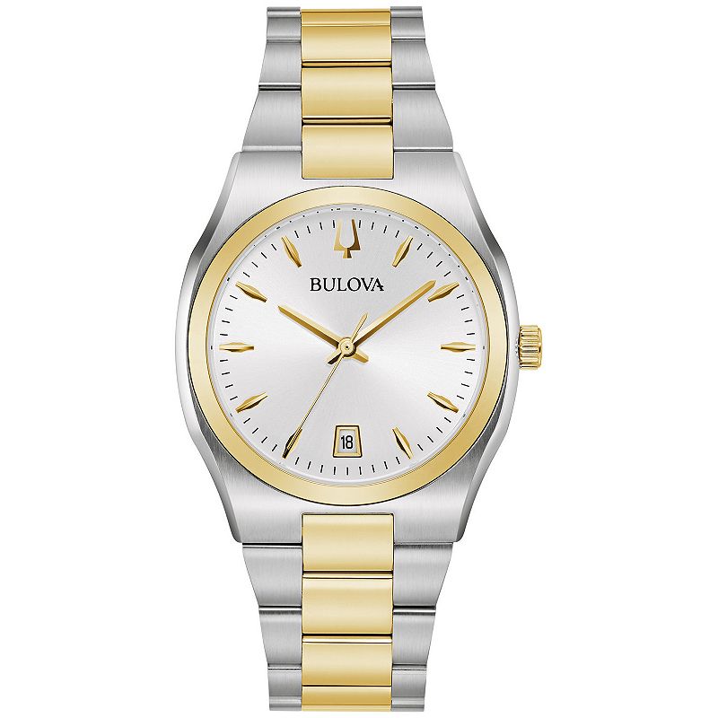 Bulova Women's Classic Surveyor Two-Tone Stainless Steel Bracelet Watch, Size: 34 mm, Gold Silver