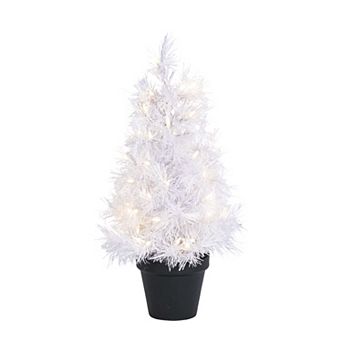 Gerson Elegant 24 in White Artificial Tree with Warm White LED Lights