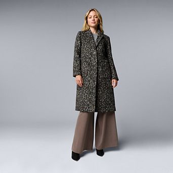 Women's Simply Vera Vera Wang Brushed Melton Coat