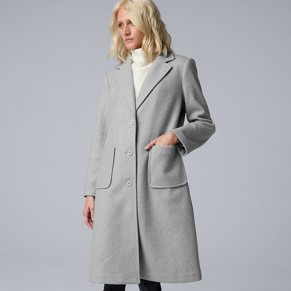 Women's Simply Vera Vera Wang Brushed Melton Coat