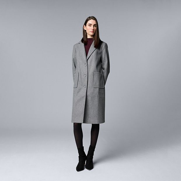 Women's Simply Vera Vera Wang Brushed Melton Coat