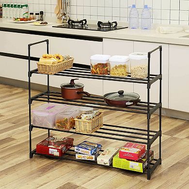 4-tier Shoe Rack Shoe Tower Shelf Storage Organizer
