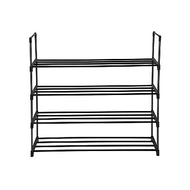 4-tier Shoe Rack Shoe Tower Shelf Storage Organizer
