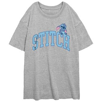 Disney's Lilo & Stitch Cute Stitch Juniors' Oversized Graphic Tee