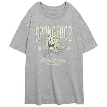 Juniors' Nickelodeon SpongeBob SquarePants Bikini Bottom 99 Oversized Graphic Tee