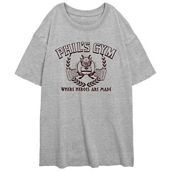 Disney's Hercules Phil's Gym Where Heroes Are Made Juniors' Oversized Graphic Tee