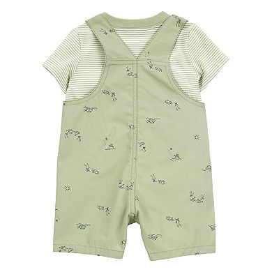 Baby Boy Carter's 2-Piece Striped Tee & Turtle Shortall Set