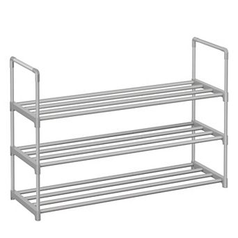 Shoe Rack, 3 tier Shoe Organizer, Metal Shoe Storage Shelf For 15 Pairs Of Shoes