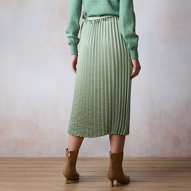 Women's LC Lauren Conrad Pleated Pull-On Midi Skirt