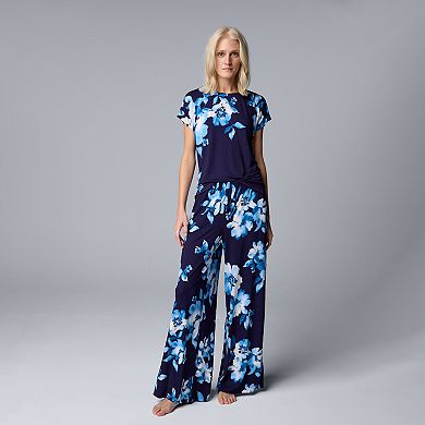 Women's Simply Vera Vera Wang 2-pc. Pajama Top & Pajama Pants Set
