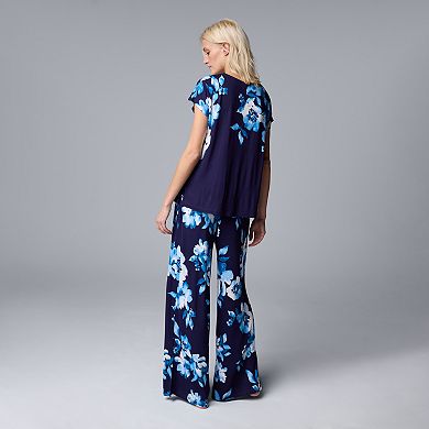 Women's Simply Vera Vera Wang 2-pc. Pajama Top & Pajama Pants Set