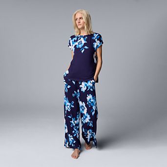 Women's Simply Vera Vera Wang 2 pc Pajama Top & Pajama Pants Set