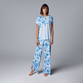 Women's Simply Vera Vera Wang 2 pc Pajama Top & Pajama Pants Set