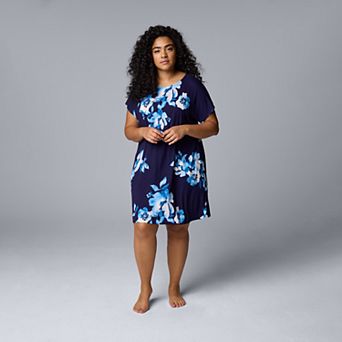 Plus Size Simply Vera Vera Wang Short Sleeve Sleepshirt