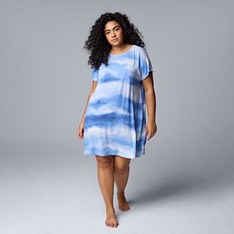Plus Size Simply Vera Vera Wang Short Sleeve Sleepshirt