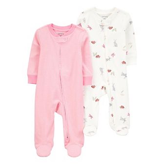 Baby Girl Carter's 2-Pack Ladybug 2-Way Zip Sleep & Play Pajamas