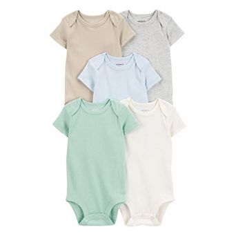 Baby Carter's 5-Pack Short Sleeve Ribbed Bodysuits