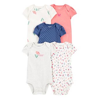 Baby Girl Carter's 5-Pack Short Sleeve Floral Bodysuits