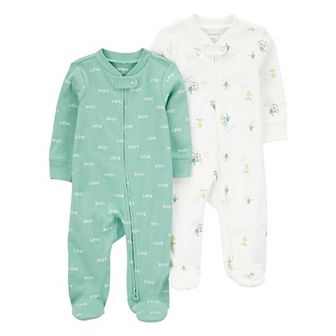 Baby Boy Carter's 2-Pack Frog Love 2-Way Zip Sleep & Play Pajamas