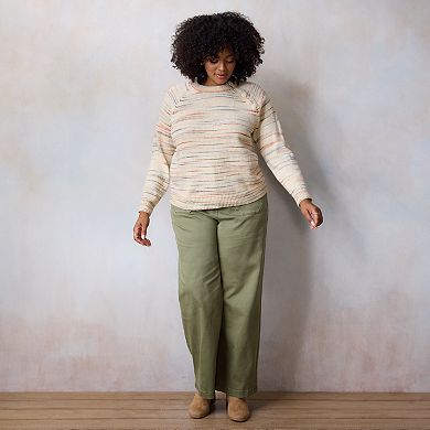 Plus Size LC Lauren Conrad Button Detail Knitted Sweater