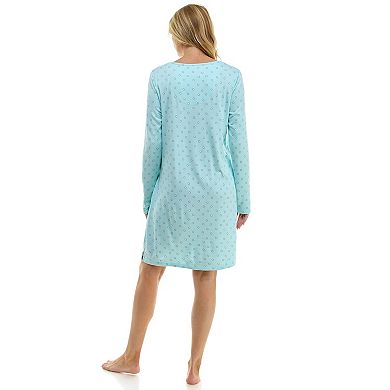 Women's Croft & Barrow® Cozy Luxe Long Sleeve Pajama Gown