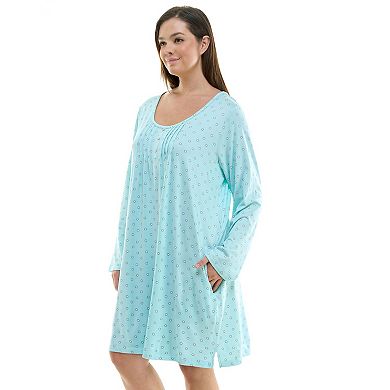Plus Size Croft & Barrow® Cozy Luxe Long Sleeve Pajama Gown